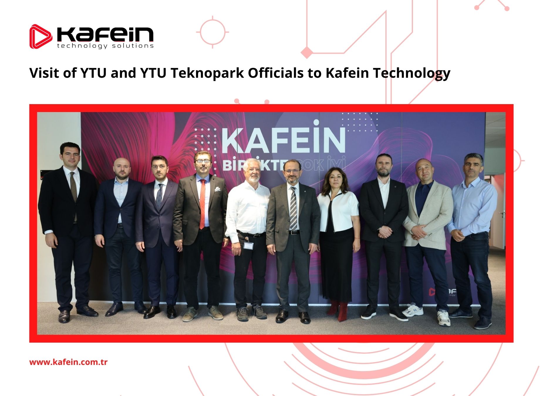 YTÜ ve YTÜ Teknopark Yetkilileri Kafein Teknoloji Ziyareti